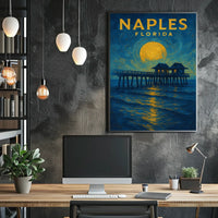 Naples Florida Coastal Dream Poster Wall Art 18x24 Inches