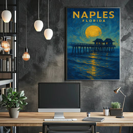 Naples Florida Coastal Dream Poster Wall Art 18x24 Inches