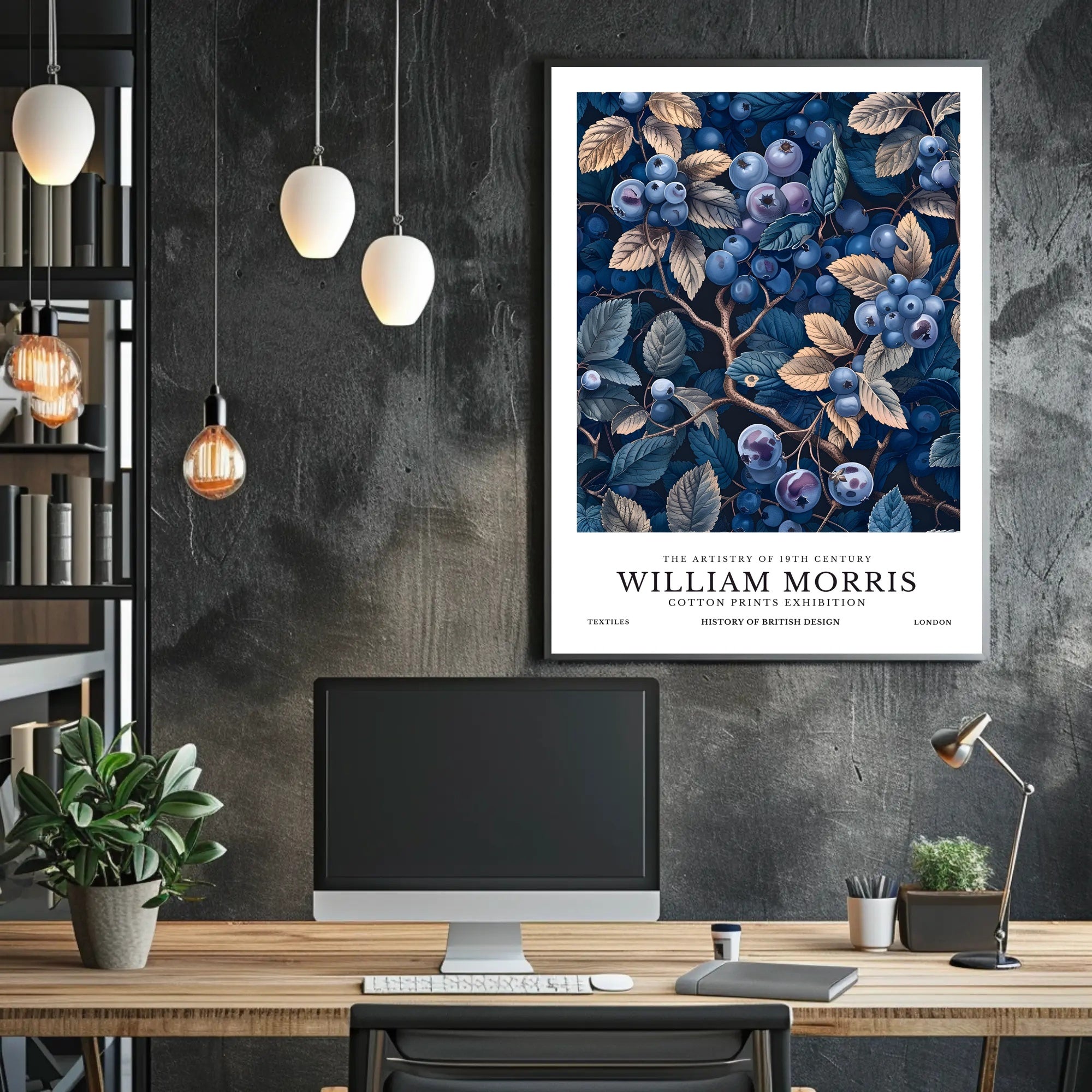 William Morris Cotton Prints Exhibition Poster