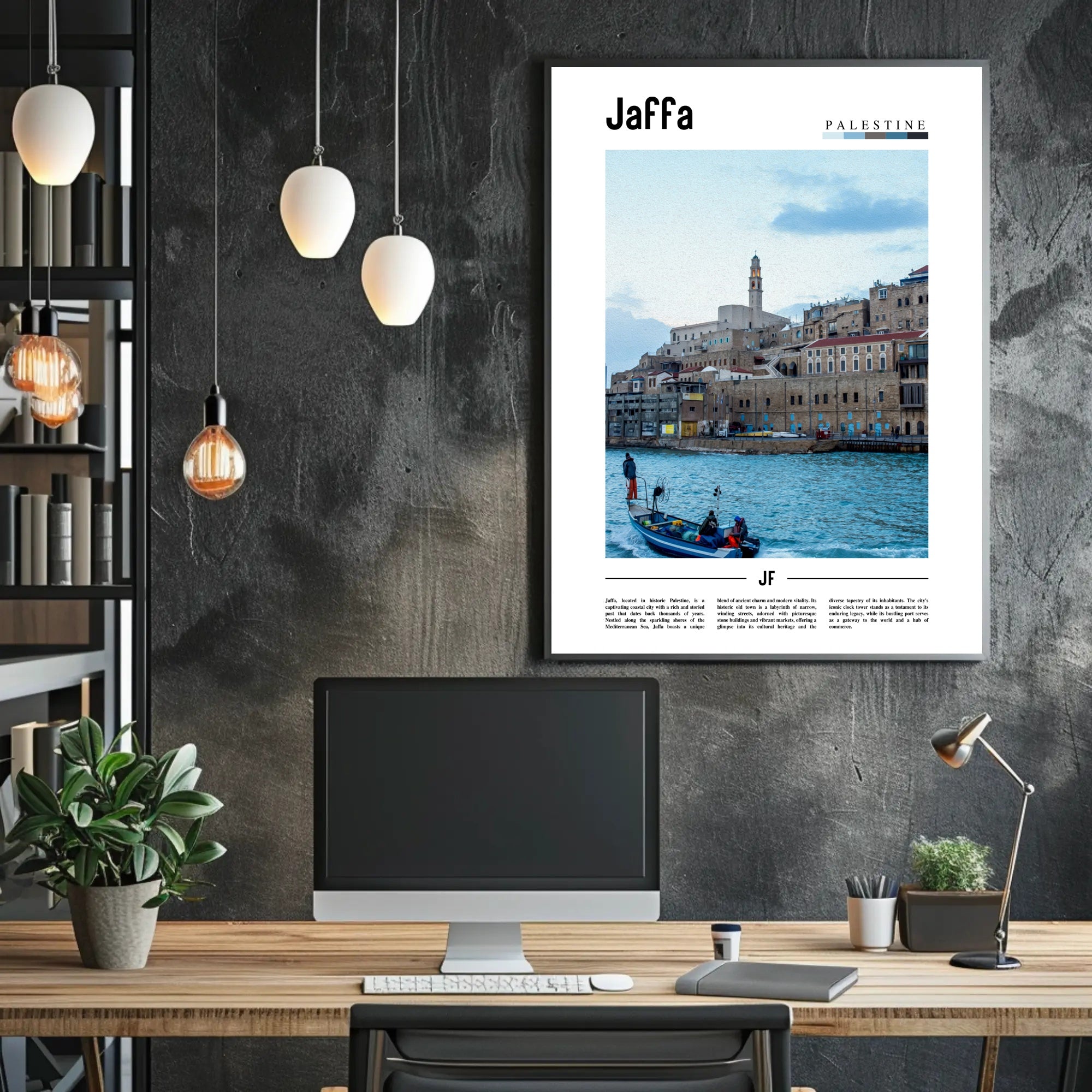 Jaffa Cityscape Mediterranean Travel Poster PosterGoat