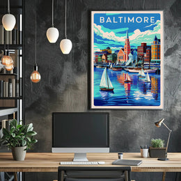 Baltimore Harbor Scene Poster