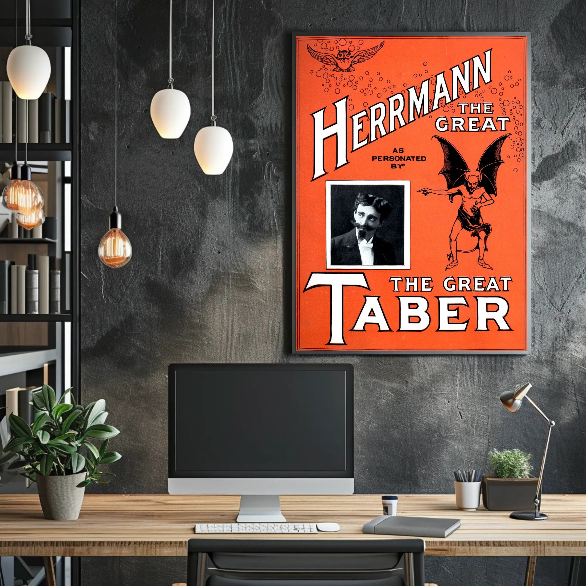 Herrmann the Great Vintage Magic Performance Poster