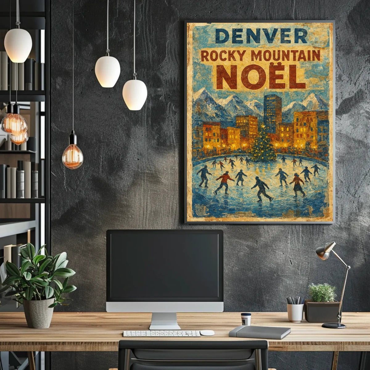 Denver Rocky Mountain Noël Poster