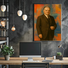 Elegant Portrait with Geometric Elegance: Abstract, Artistic Poster