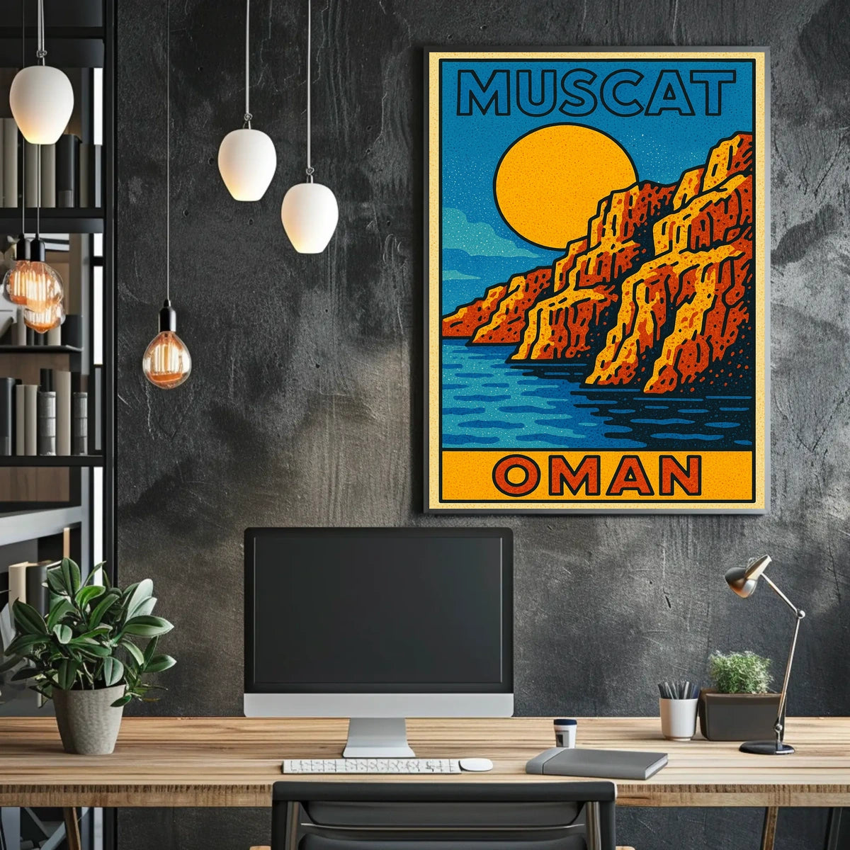 Muscat, Oman Scenic Travel Poster