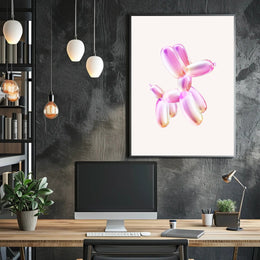 Iridescent Balloon Dog Modern Art Abstract or Artistic Poster PosterGoat