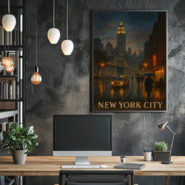 New York City at Night Poster