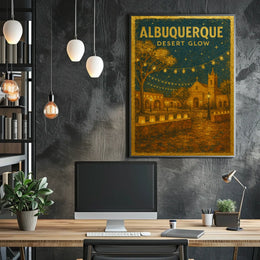 Albuquerque Desert Glow Poster