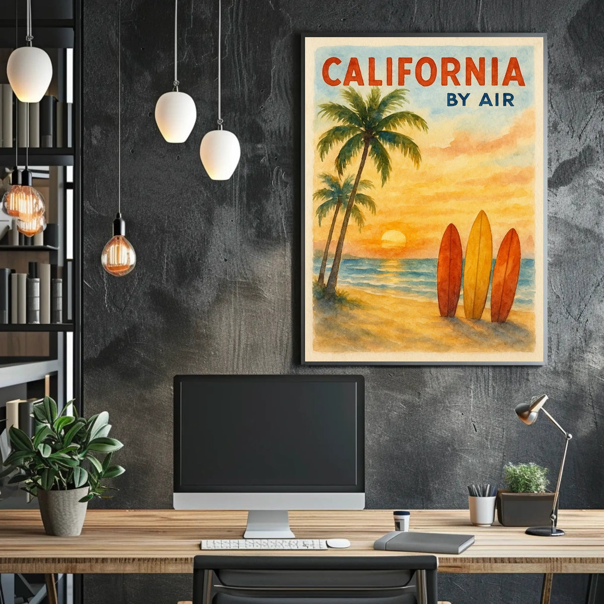 California by Air Poster