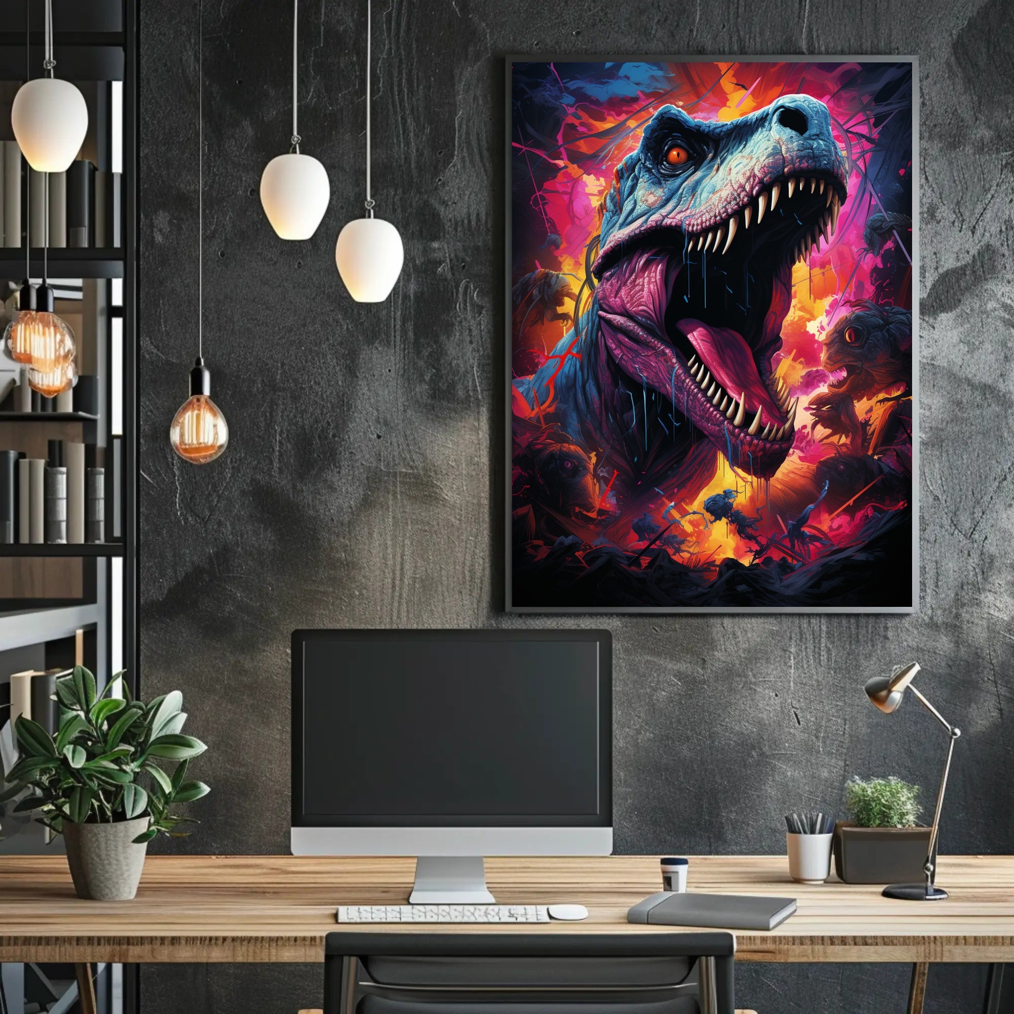 Roaring Prehistoric Fury Poster PosterGoat