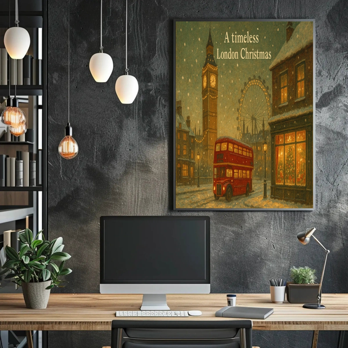 A Timeless London Christmas Poster