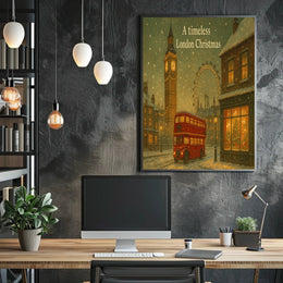 A Timeless London Christmas Poster