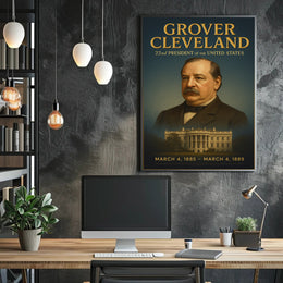 Grover Cleveland Vintage American Presidential Historical or Presidential Poster PosterGoat