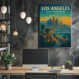 Los Angeles The City Of Angels Poster