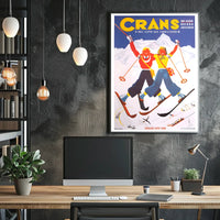 Crans Ski Resort Advertisement Poster
