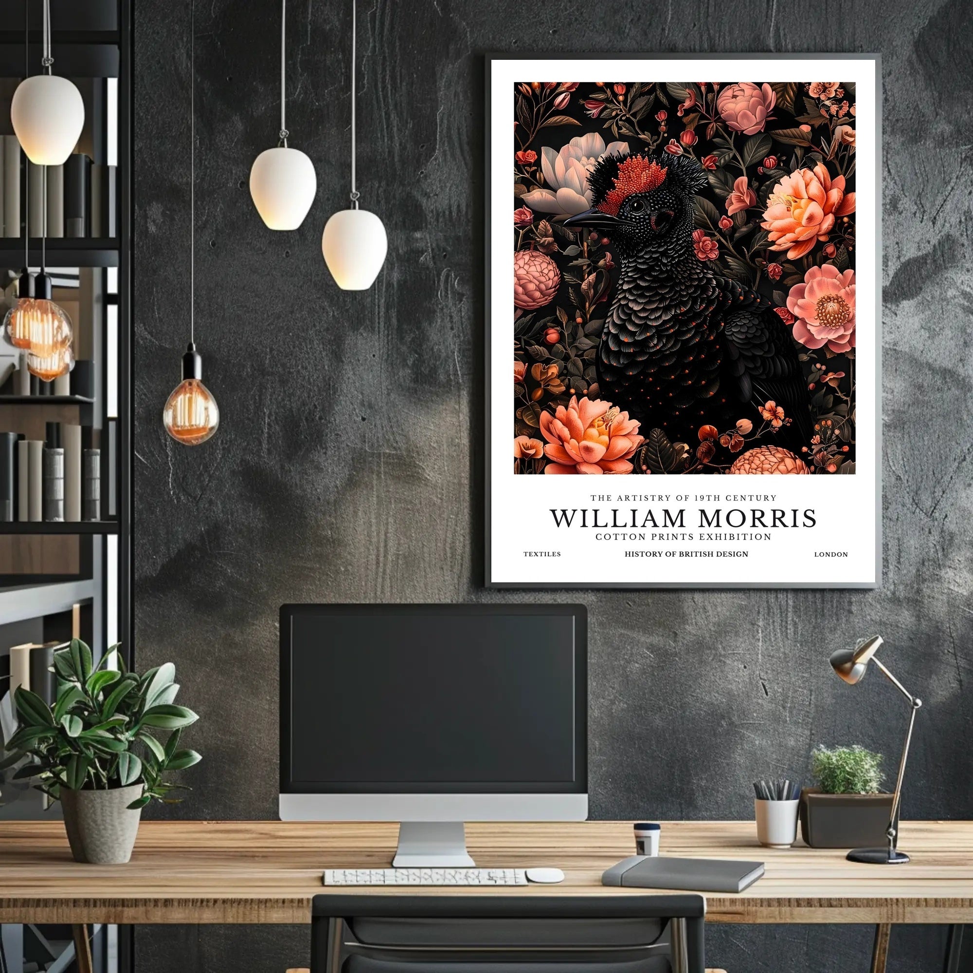 William Morris Textile Design Vintage Artistic Poster