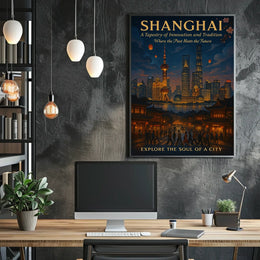 Shanghai A Tapestry of Innovation and Tradition Poster