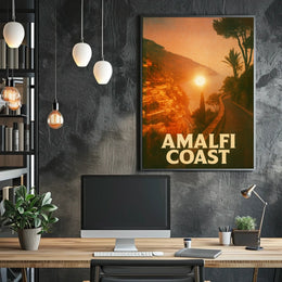 Amalfi Coast Sunset Poster