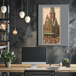 Kaaswaag in Alkmaar Illustration Poster PosterGoat