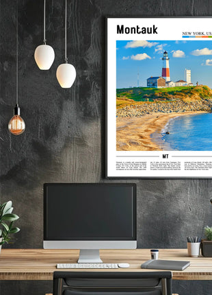 Montauk Lighthouse Landmark Travel Poster
