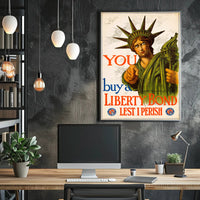 Vintage Statue of Liberty Propaganda Print Political or Propaganda Poster