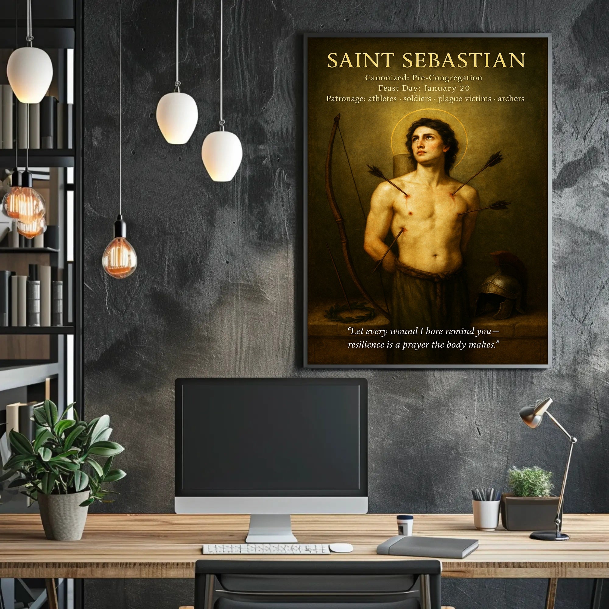 Saint Sebastian Resilience and Martyrdom Poster PosterGoat