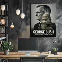 George H. W. Bush 41st President of the United States Reflections Poster