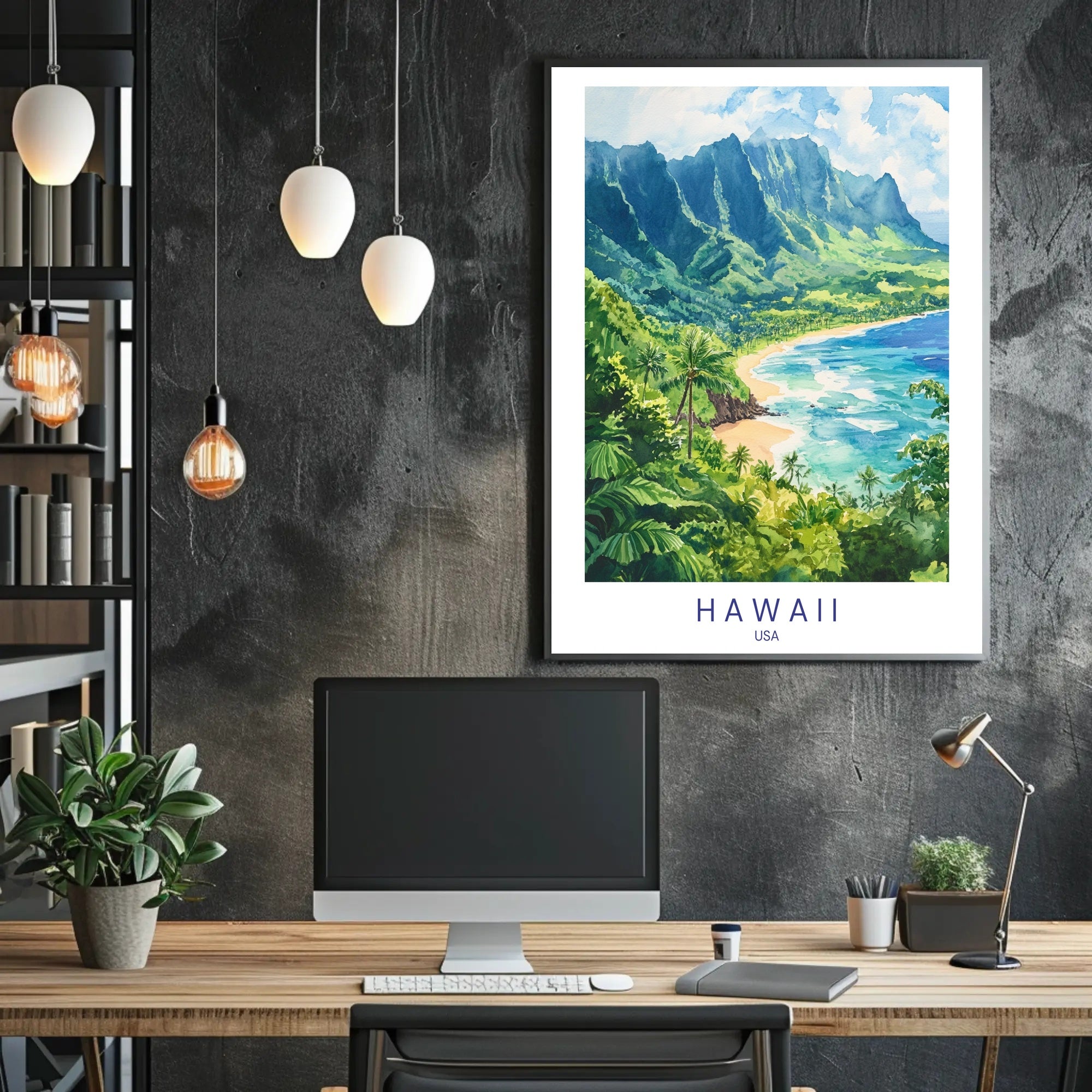 Scenic Hawaii Coastline Poster PosterGoat