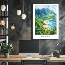 Scenic Hawaii Coastline Poster PosterGoat