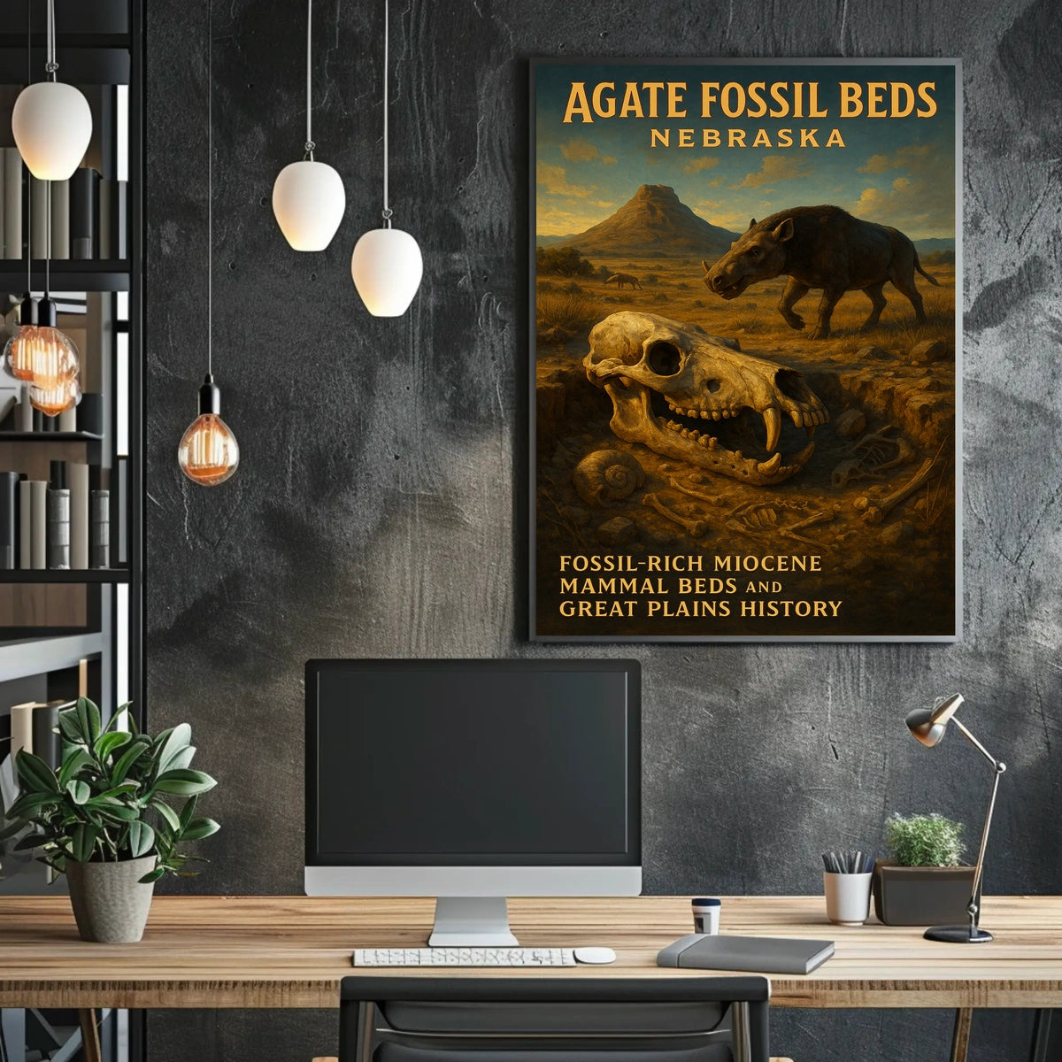 Agate Fossil Beds Nebraska Poster