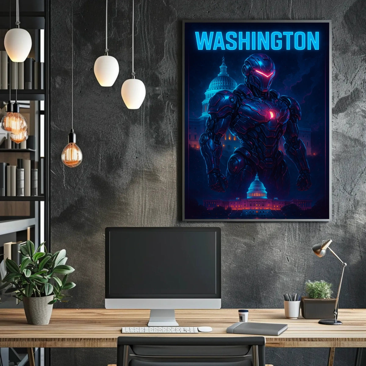 Washington The Futuristic Guardian Poster