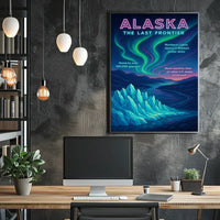 Alaskan Neon Wilderness Poster Museum Quality Wall Art
