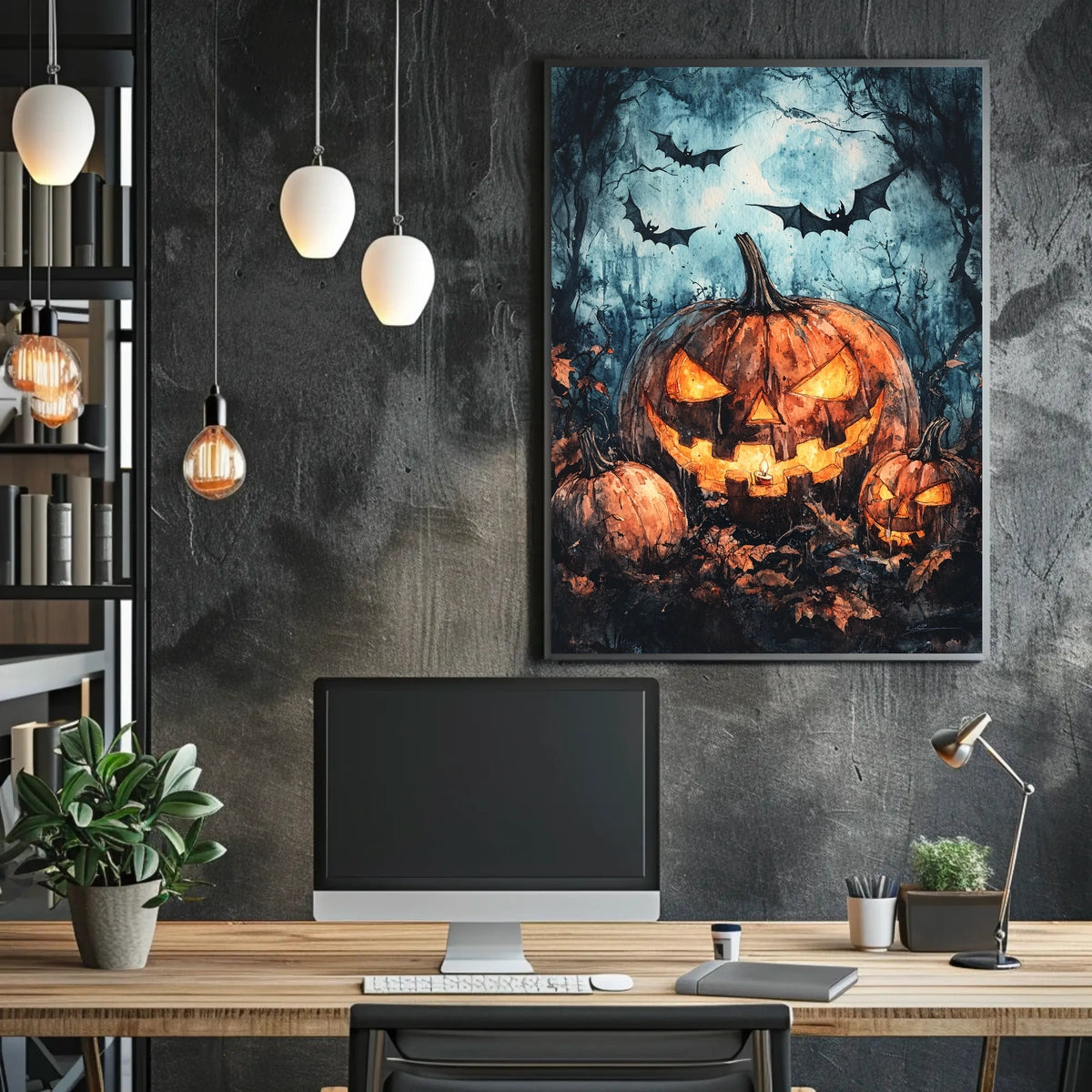 Halloween Jack-o'-Lanterns Decorative Cultural or Heritage Poster