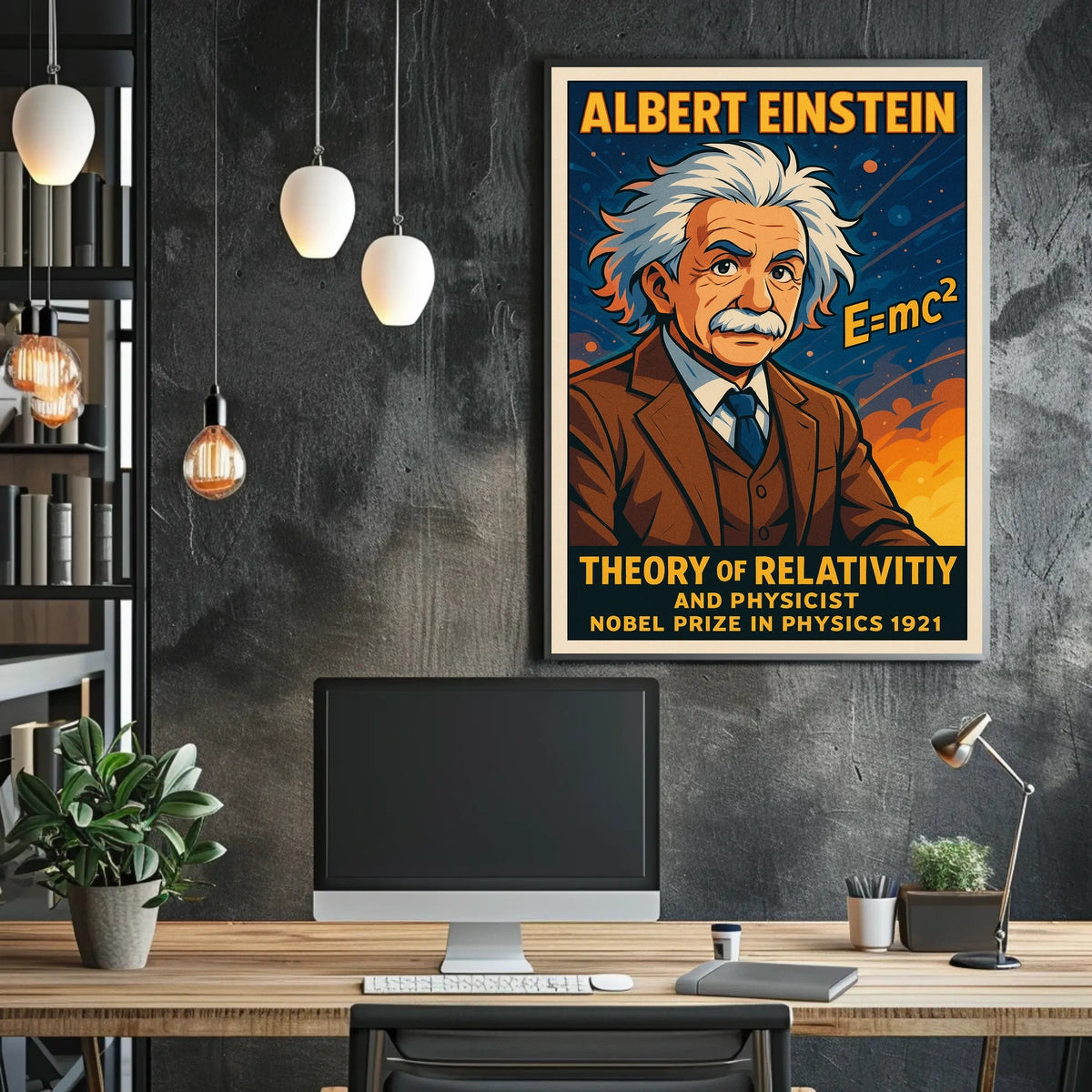 Albert Einstein Theory Of Relativity Education Science Poster