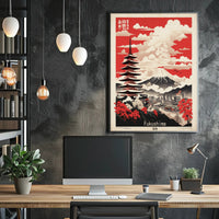 Fukushima Modern Tradition Blend Travel Poster