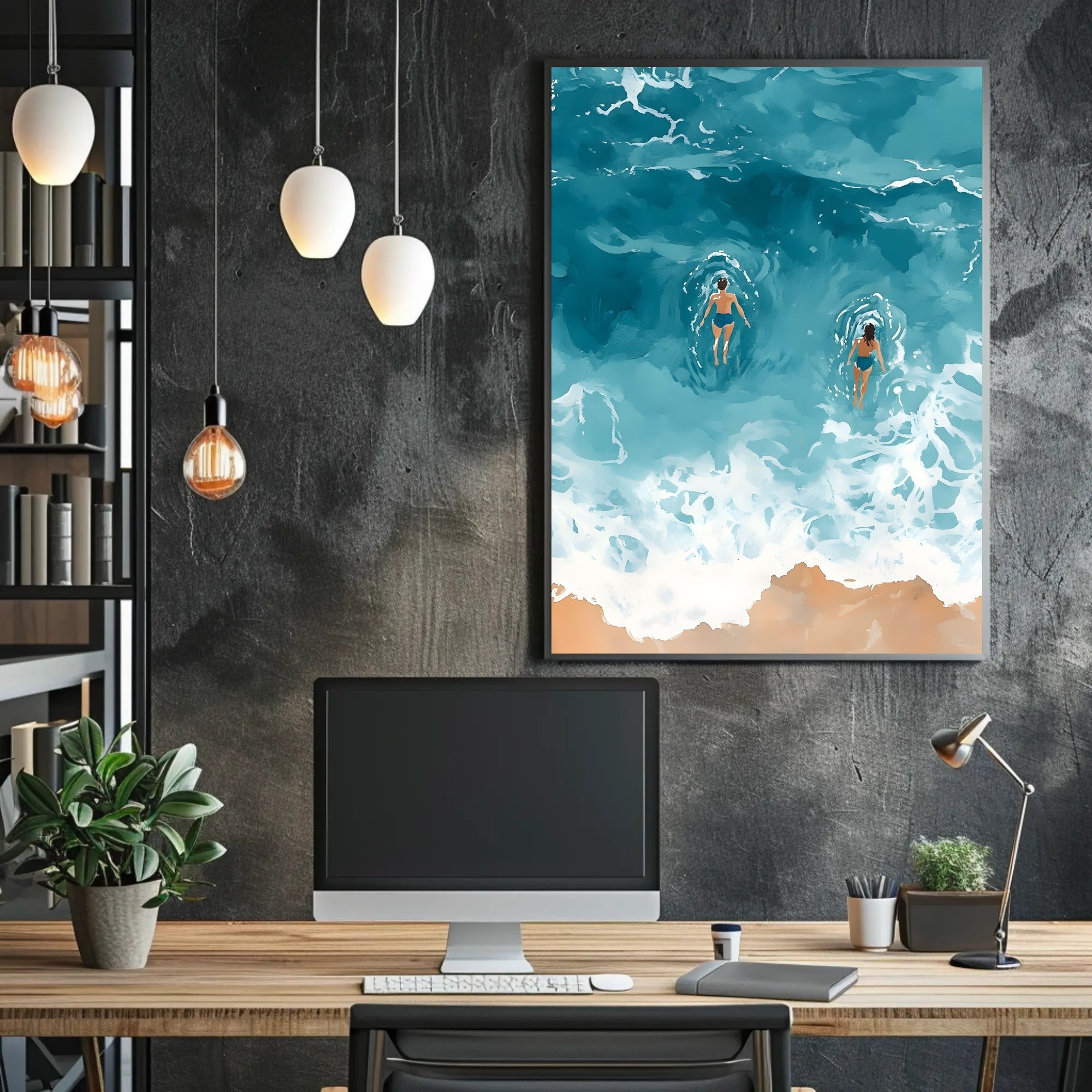 Ocean Serenity Poster Coastal Wall Art Print