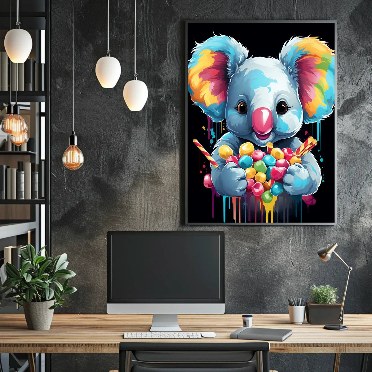 Colorful Koala Delight Poster