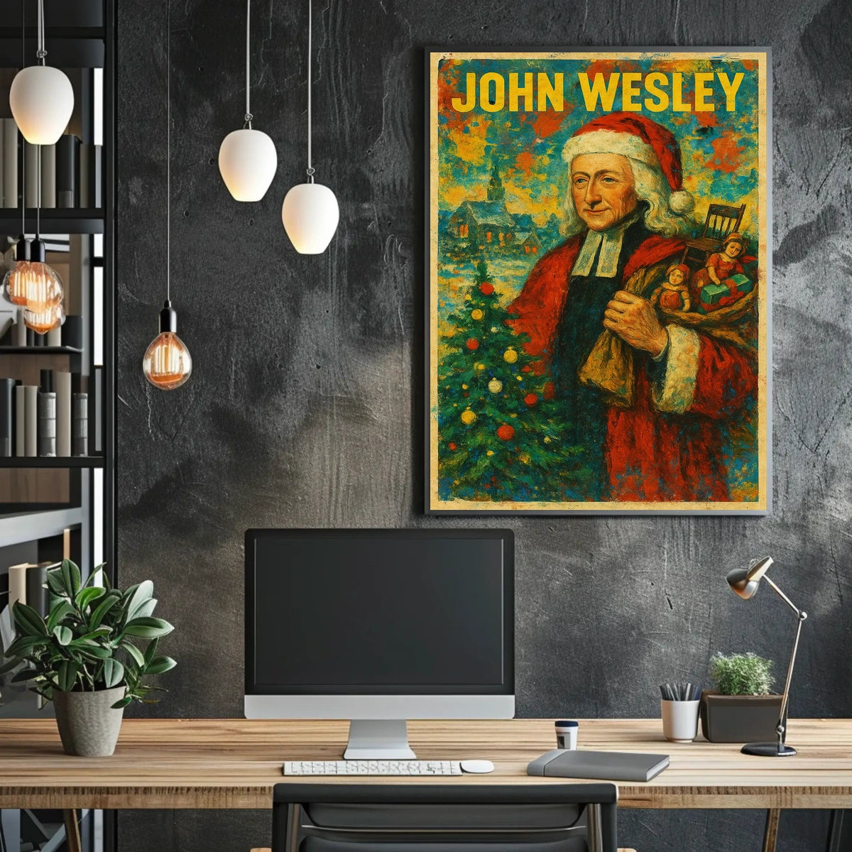 John Wesley Santa Theme Christmas Cultural Poster