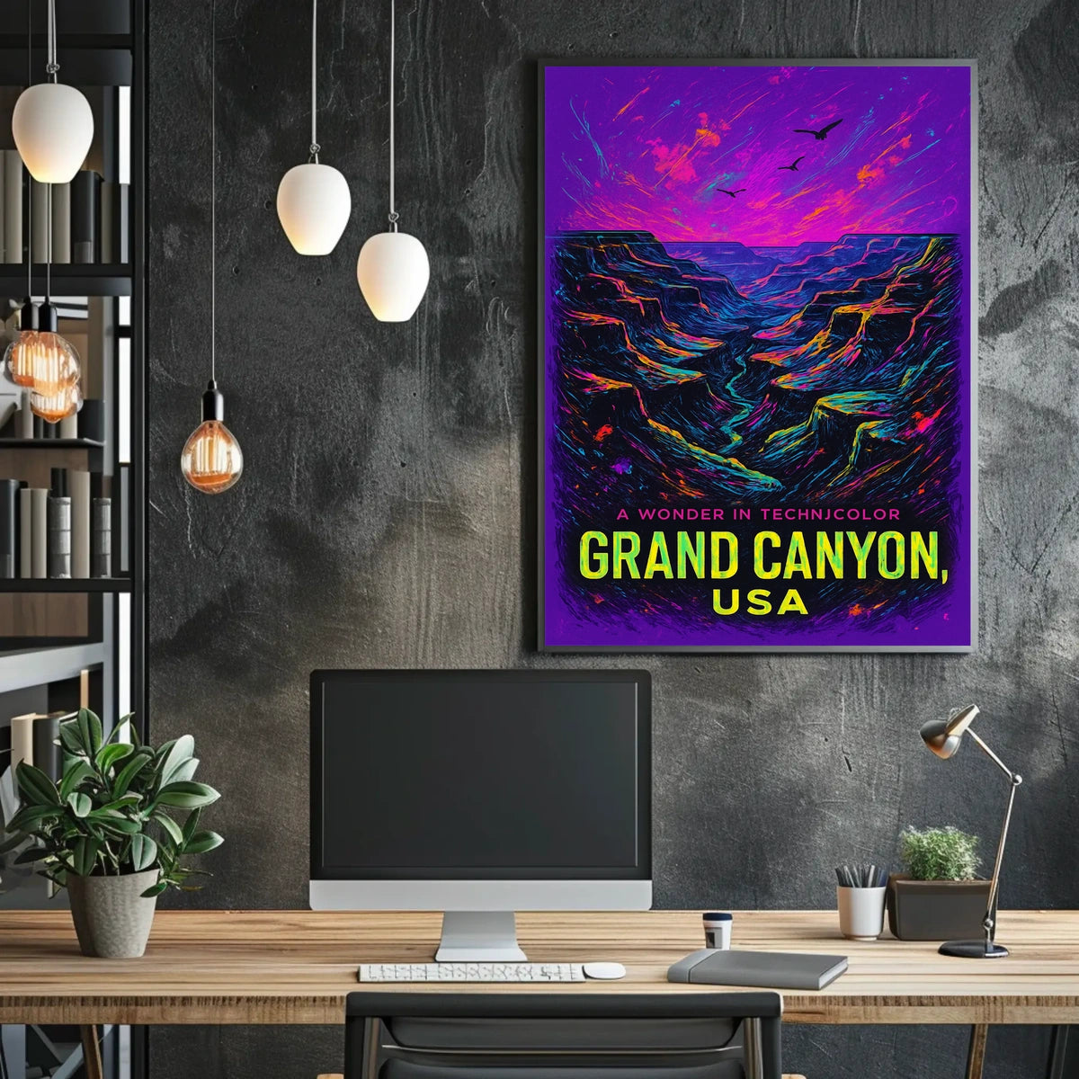 Grand Canyon A Wonder in Technicolor Poster