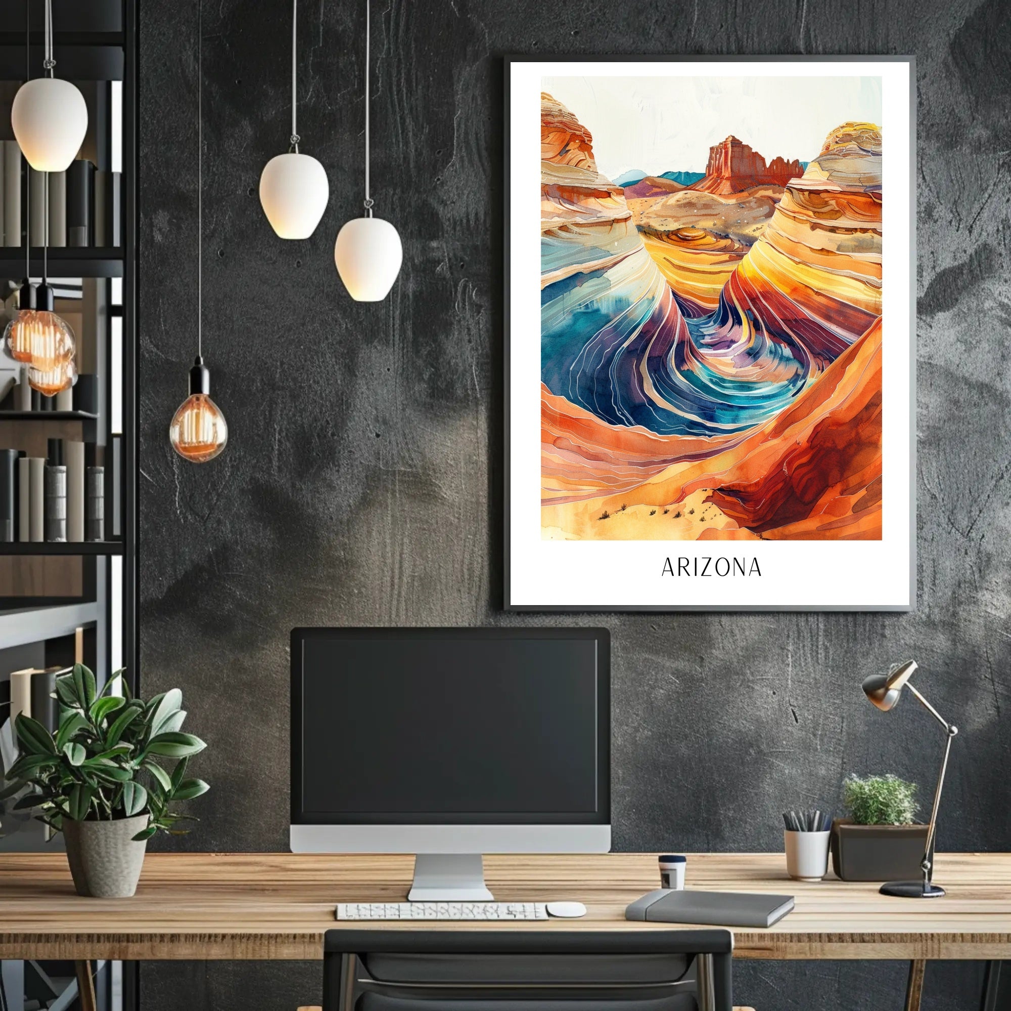 Arizona Desert Art: Vibrant National Park Poster PosterGoat