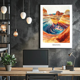 Arizona Desert Art: Vibrant National Park Poster PosterGoat