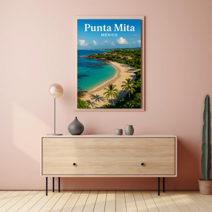 Punta Mita Mexico Coastline Villas Travel Poster