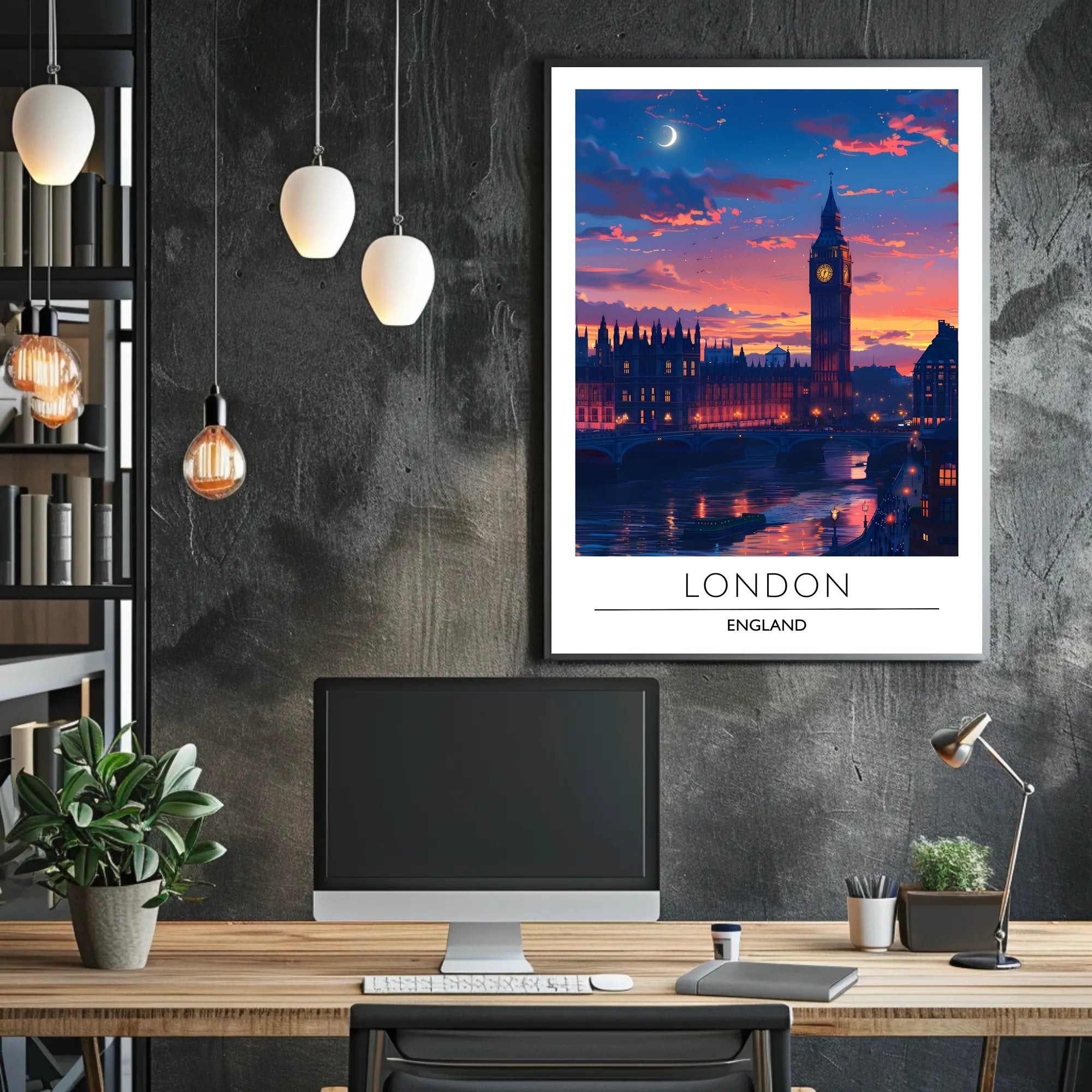 London Sunset with Big Ben Urban or Cityscape Poster