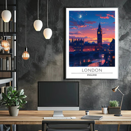London Sunset with Big Ben Urban or Cityscape Poster