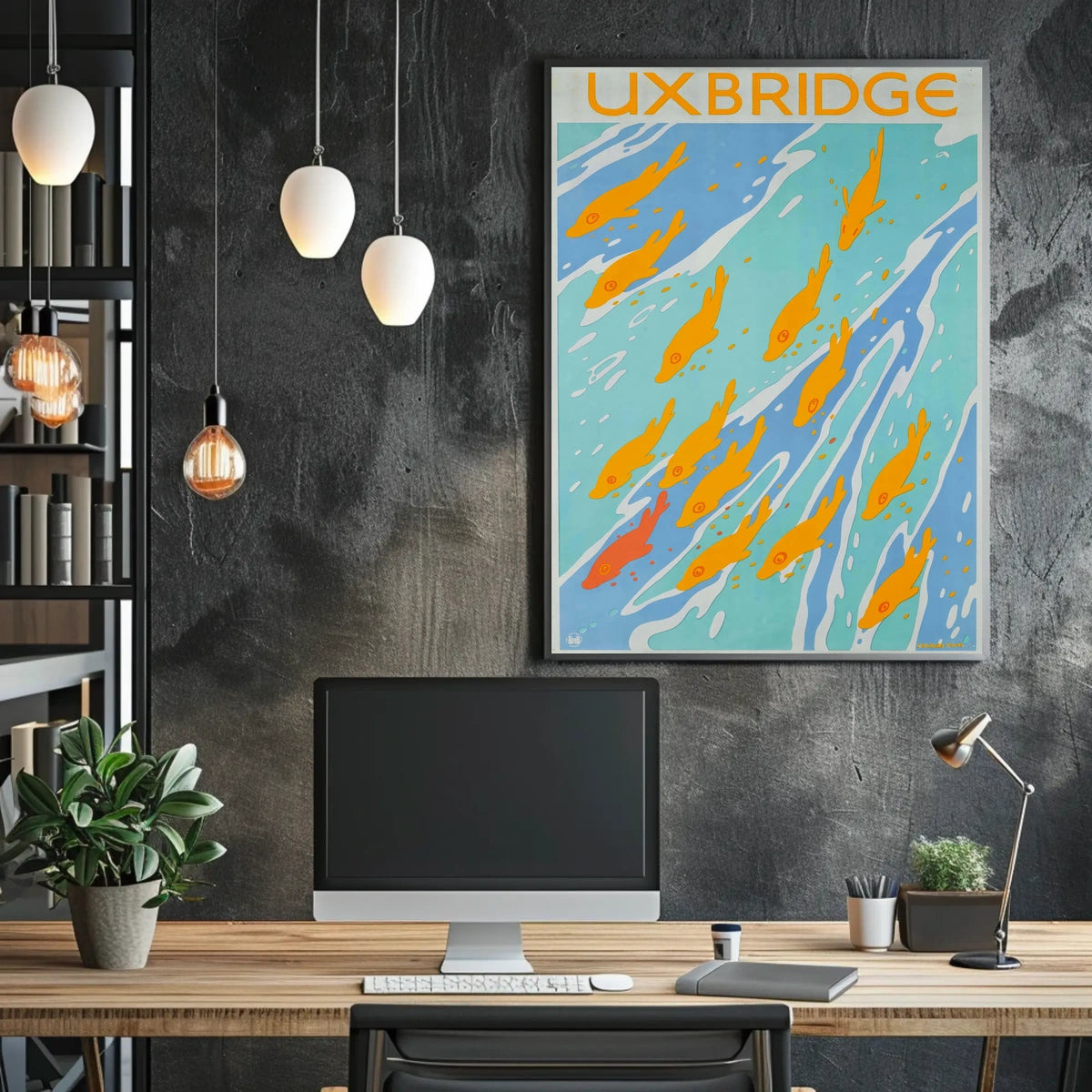 Uxbridge Fish Art Poster