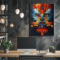 Vibrant Abstract Beast Abstract Poster