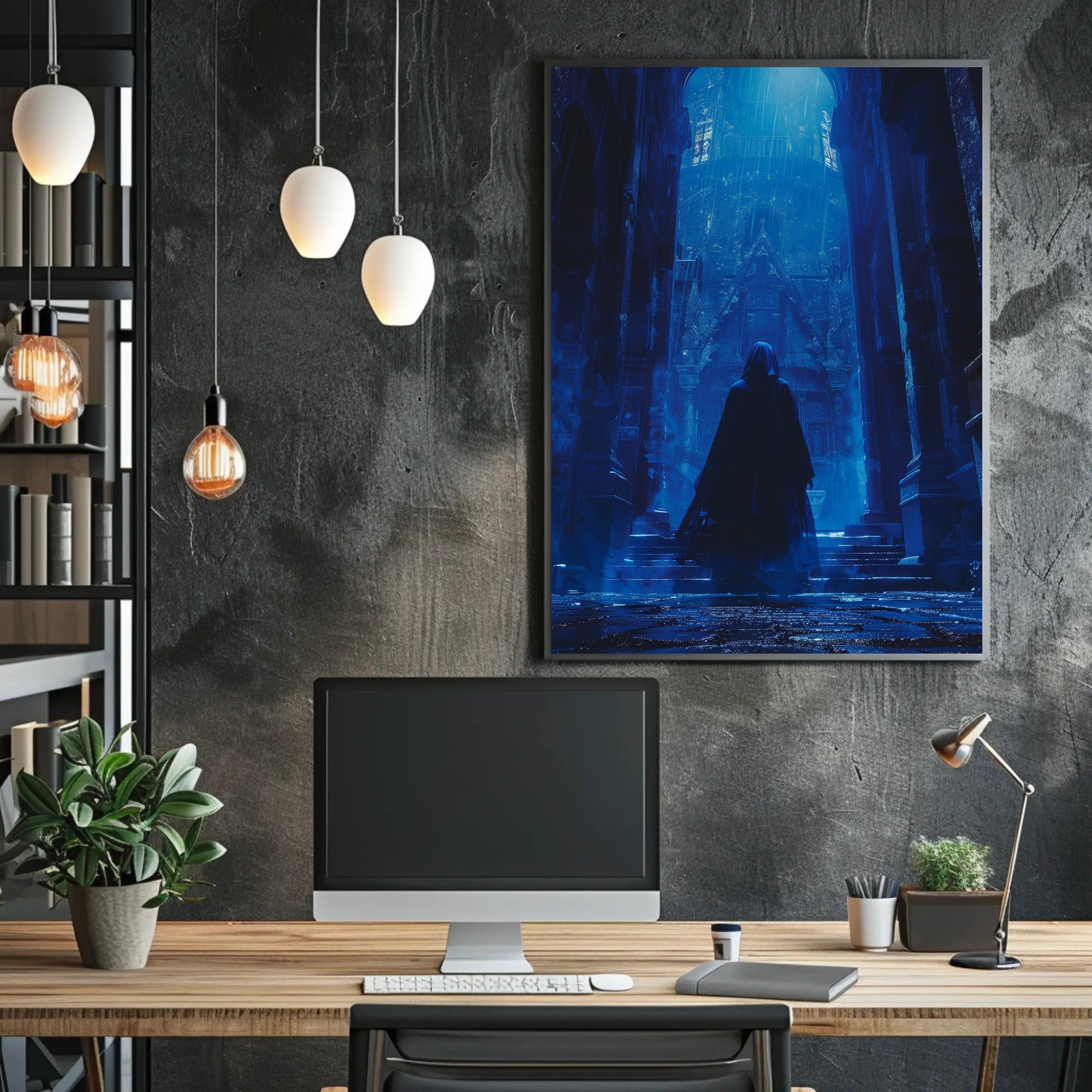 Mystical Gothic Cathedral Fantasy Art Poster PosterGoat