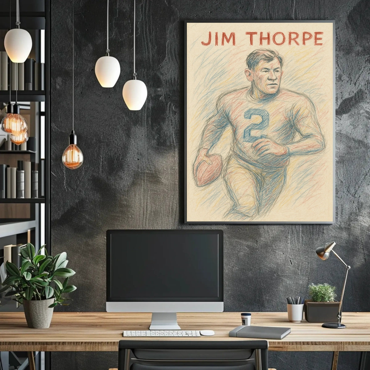 Jim Thorpe Legendary Athlete Poster