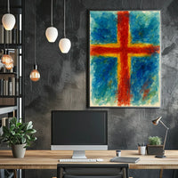 Vibrant Cross Abstract Abstract Poster