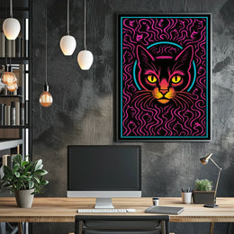 Mystical Cat Art Poster
